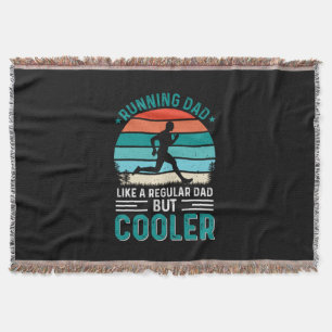 Running Dad Throw Blanket