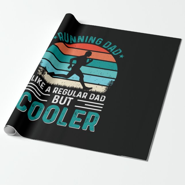 Running Dad Wrapping Paper (Unrolled)