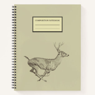 Running Deer Spiral Notebook
