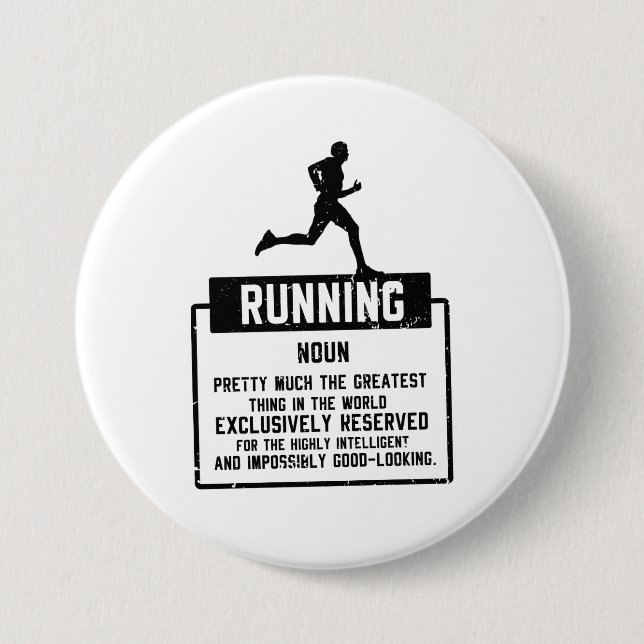Running Definition 7.5 Cm Round Badge (Front)