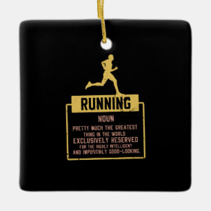 Running Definition  Ceramic Ornament