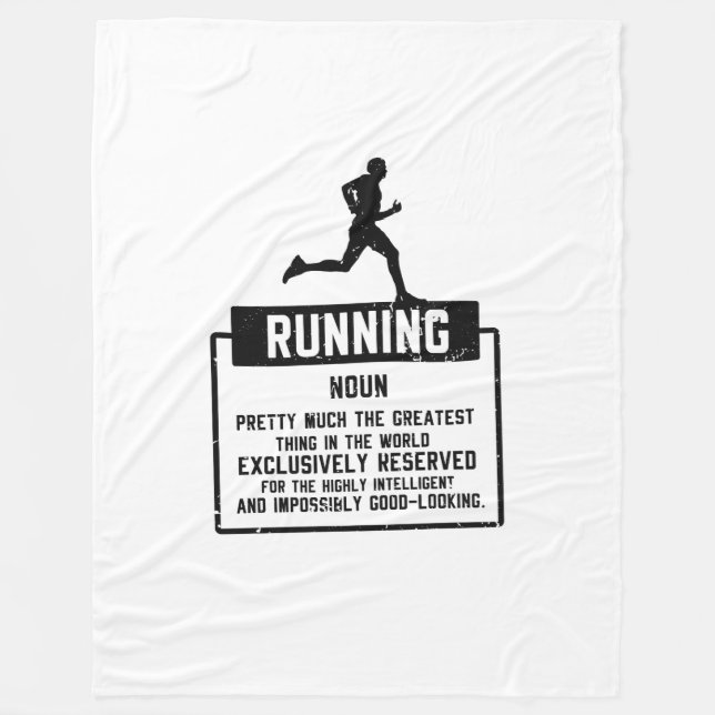 Running Definition Fleece Blanket (Front)