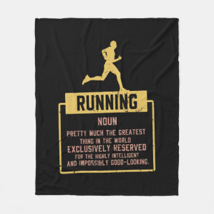Running Definition Fleece Blanket