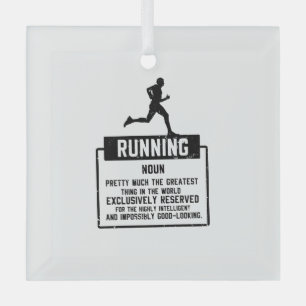 Running Definition Glass Tree Decoration