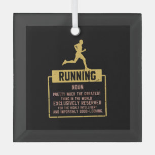 Running Definition  Glass Tree Decoration