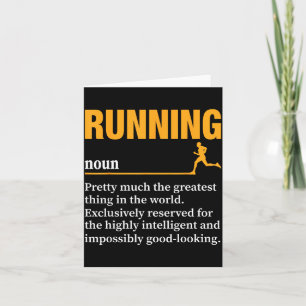 Running Definition Humor Marathon Funny Athlete Ru Card