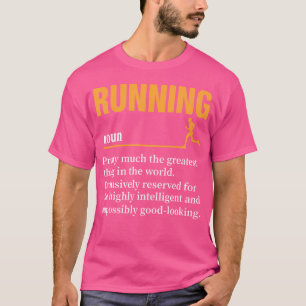 Running Definition Humour Marathon Funny Athlete R T-Shirt
