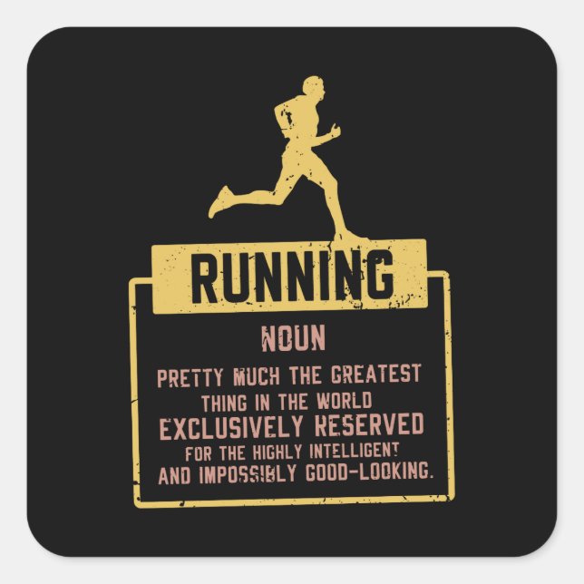 Running Definition Square Sticker (Front)