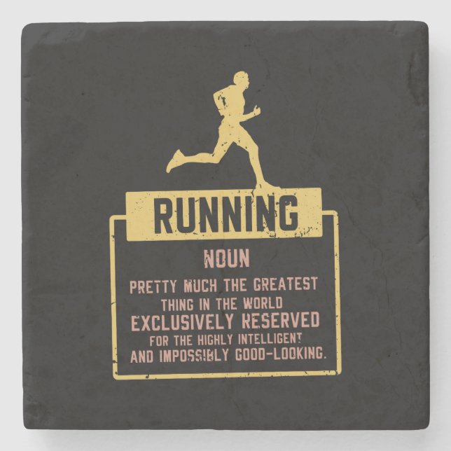 Running Definition Stone Coaster (Front)
