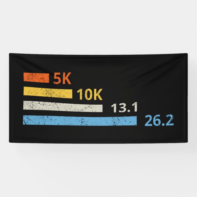 Running Distances I - 5K 10K 13.1 26.2 Marathoner Banner (Horizontal)