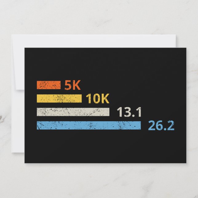 Running Distances I - 5K 10K 13.1 26.2 Marathoner Card (Front)