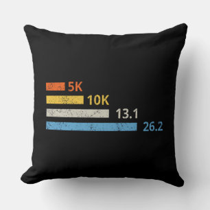 Running Distances I - 5K 10K 13.1 26.2 Marathoner Cushion