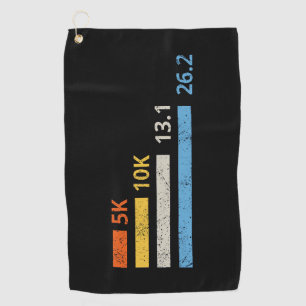 Running Distances I - 5K 10K 13.1 26.2 Marathoner Golf Towel