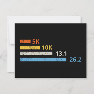 Running Distances I - 5K 10K 13.1 26.2 Marathoner Postcard
