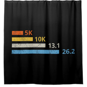 Running Distances I - 5K 10K 13.1 26.2 Marathoner Shower Curtain
