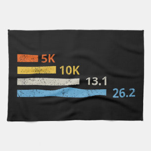 Running Distances I - 5K 10K 13.1 26.2 Marathoner Tea Towel
