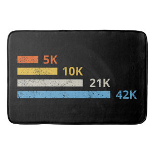 Running Distances II - 5K 10K 21K 42K Marathoner Bath Mat