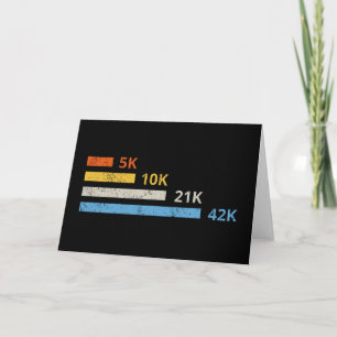Running Distances II - 5K 10K 21K 42K Marathoner Card