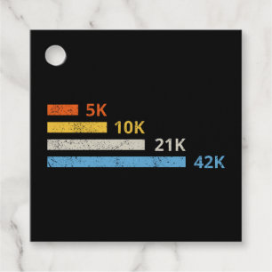 Running Distances II - 5K 10K 21K 42K Marathoner Favour Tags