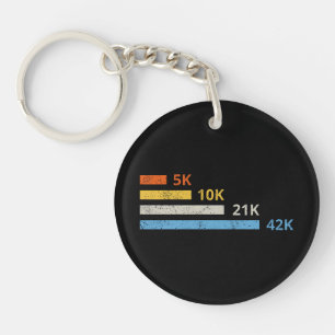 Running Distances II - 5K 10K 21K 42K Marathoner Key Ring
