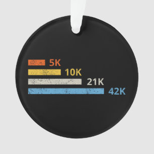 Running Distances II - 5K 10K 21K 42K Marathoner Ornament