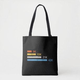 Running Distances II - 5K 10K 21K 42K Marathoner Tote Bag