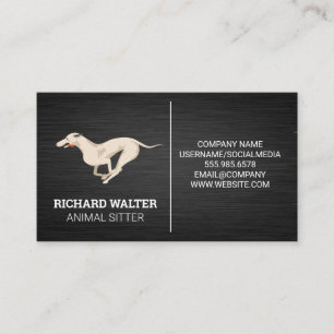 Running Dog Animal Sitter Business Card