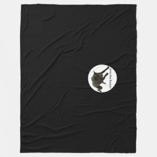 running dog music fleece blanket