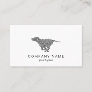 Running Dog with Black Scribble  Business Card