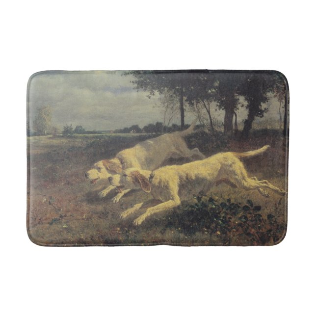 Running Dogs (Beagles) (by Constant Troyon) Bath Mat (Front)