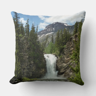 Running Eagle Falls at Glacier National Park Cushion