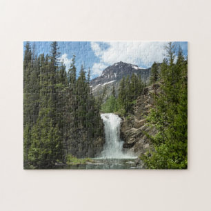 Running Eagle Falls at Glacier National Park Jigsaw Puzzle