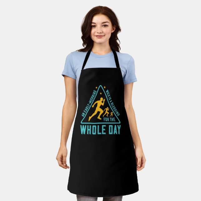 Running - Early morning walk is blessing Apron (Worn)