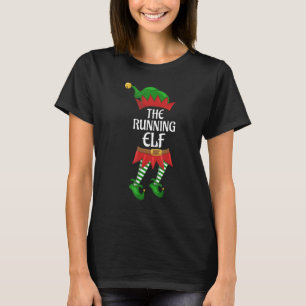 Running Elf Family Matching Group Christmas Party T-Shirt