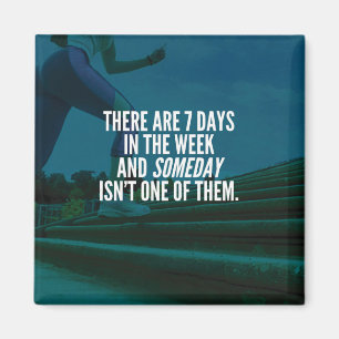 Running Exercise Motivational Words Magnet