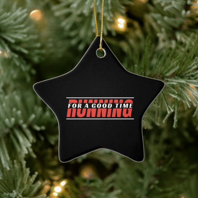 Running for A Good Time - Runner Mindset Ceramic Tree Decoration (Tree)