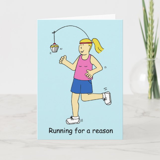 Running for Cake as Motivation. Card (Front)