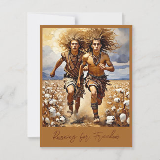 " RUNNING FOR FREEDOM " POSTCARD