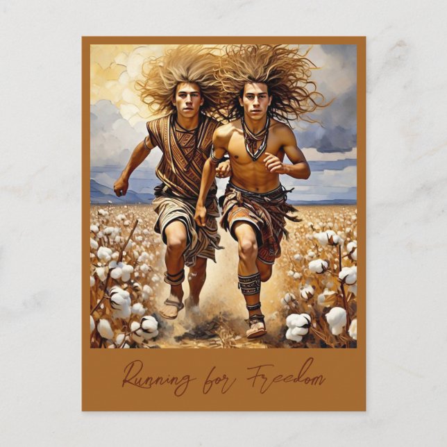 " RUNNING FOR FREEDOM " POSTCARD (Front)