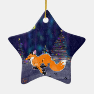 Running Fox Ornament