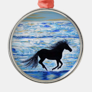 Running Free by the Sea 2 Metal Tree Decoration