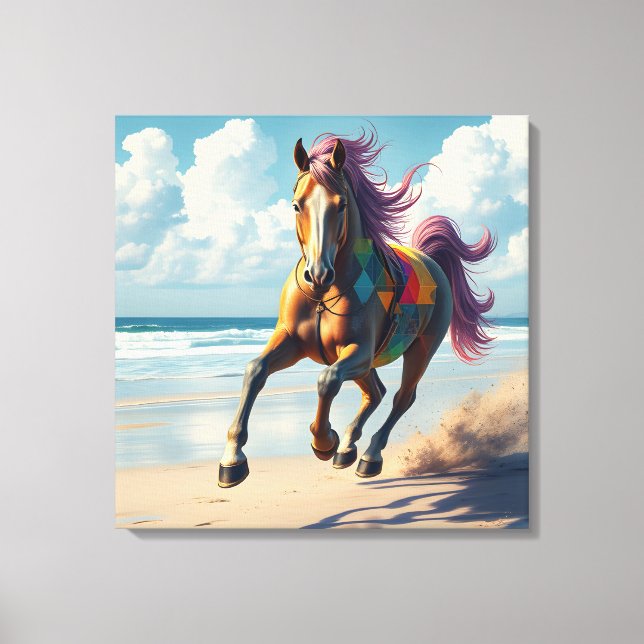 running free  canvas print (Front)