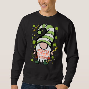 Running Funny St Patrick S Day Lucky Gnome Family  Sweatshirt