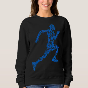 Running Gear Whistle Sneaker Trophy Stopwatch Runn Sweatshirt