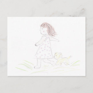 Running Girl 1 Postcard