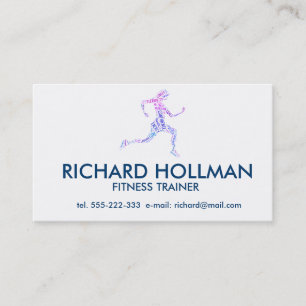 Running girl business card