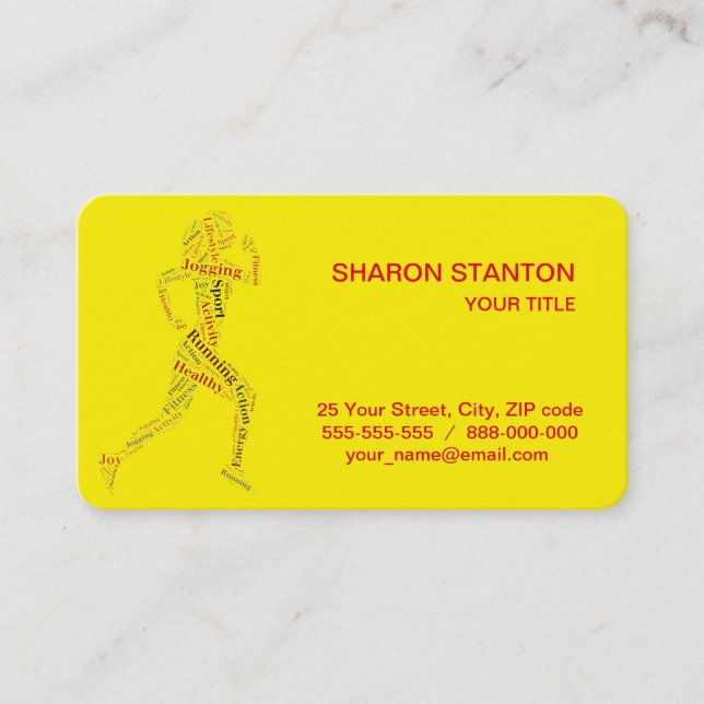 Running girl business card (Front)