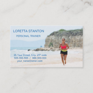 Running girl business card
