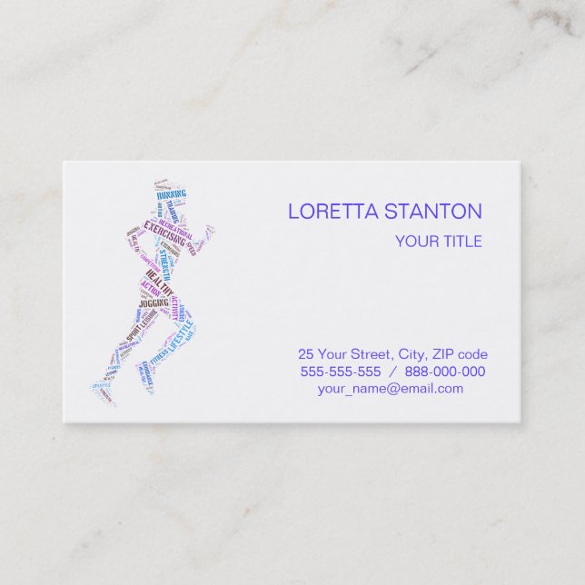 Running girl business card (Front)