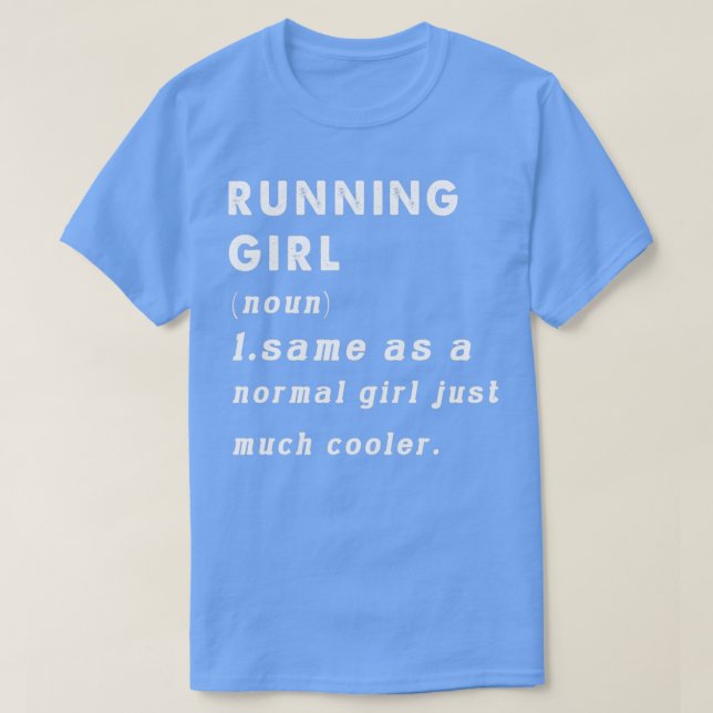 running Girl Definition t T-Shirt (Design Front)